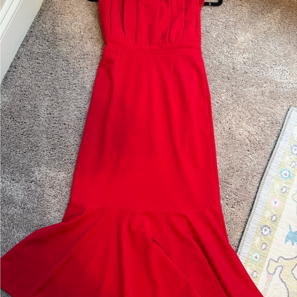 Entro Vibrant Red Strapless Dress